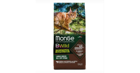 Корм Monge Cat Bwild Grain Free Large Breed (Буйвол) для кошек