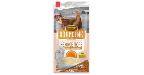  Деревенские лакомства Холистик Нежное пюре из индейки с икрой летучей рыбы